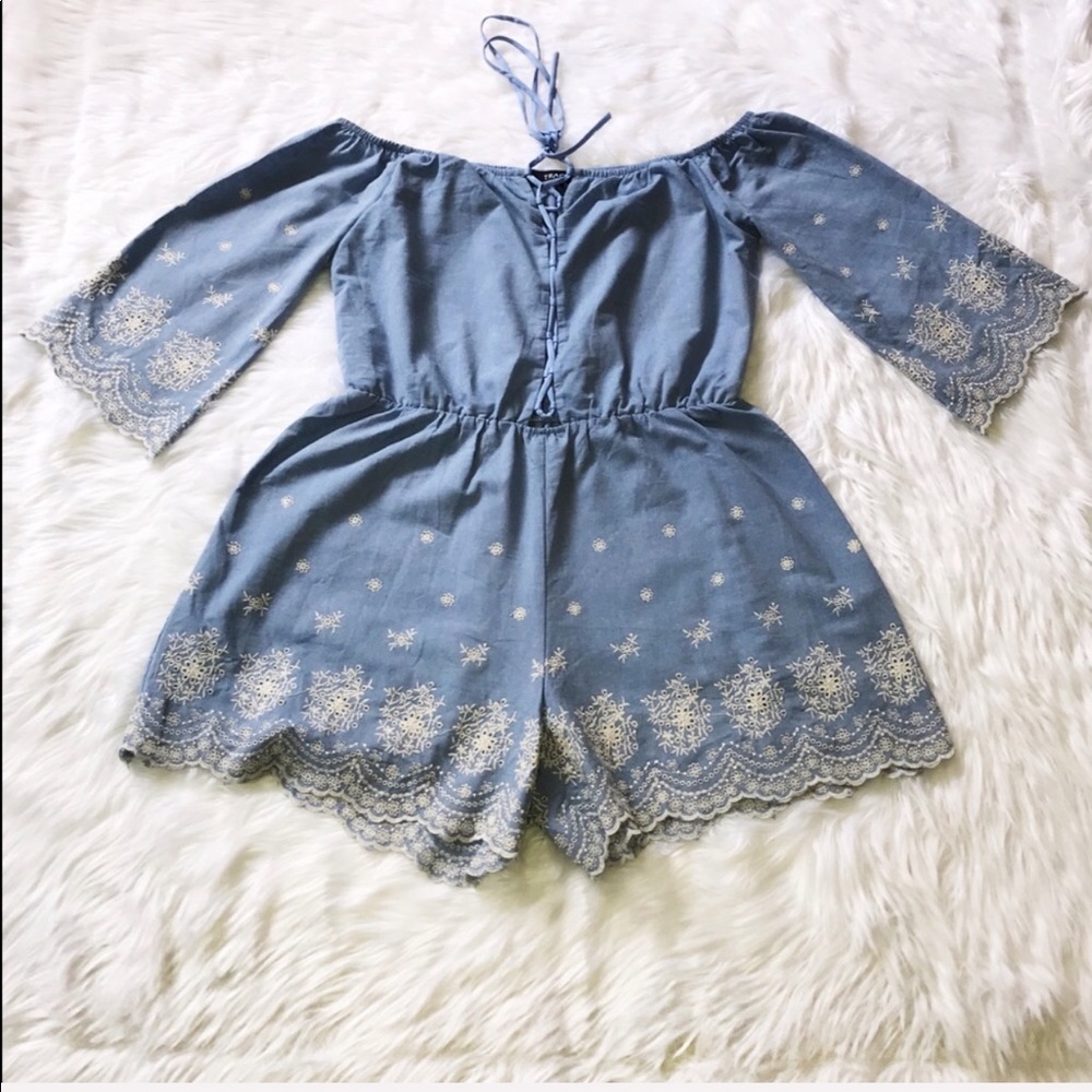 Jean blue romper